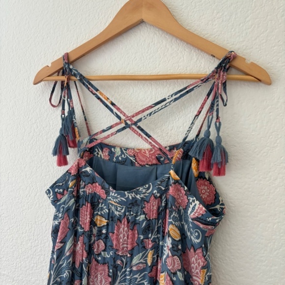 Loft Wildflower Peasant maxi‎ dress Size Medium - Picture 5 of 8